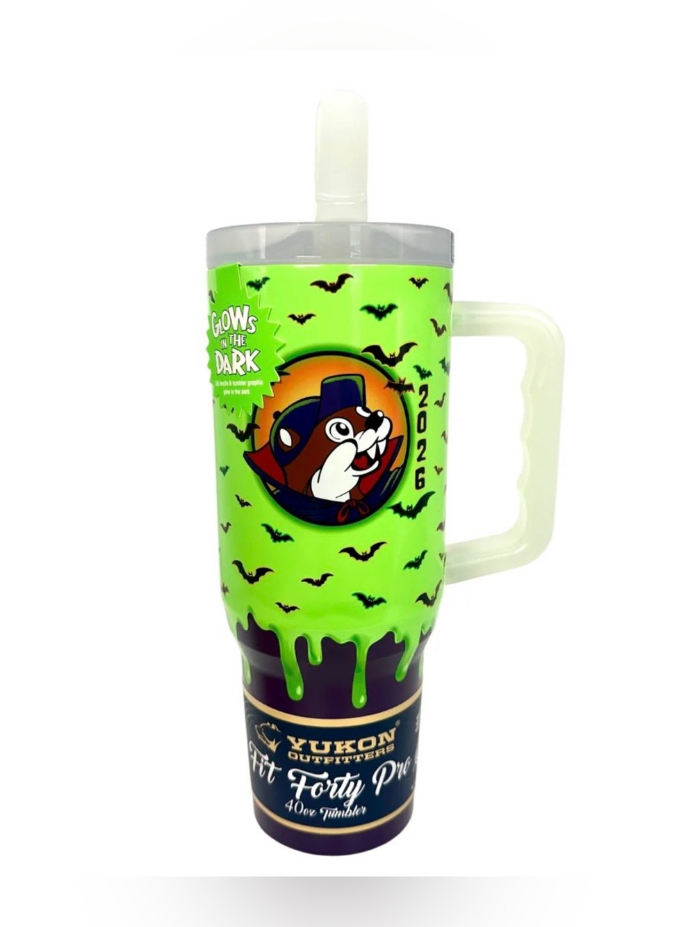Buc-cee’s 2026 Halloween Glow-in-the-dark 40oz Fit Forty Pro Tumbler - Picture 5 of 8